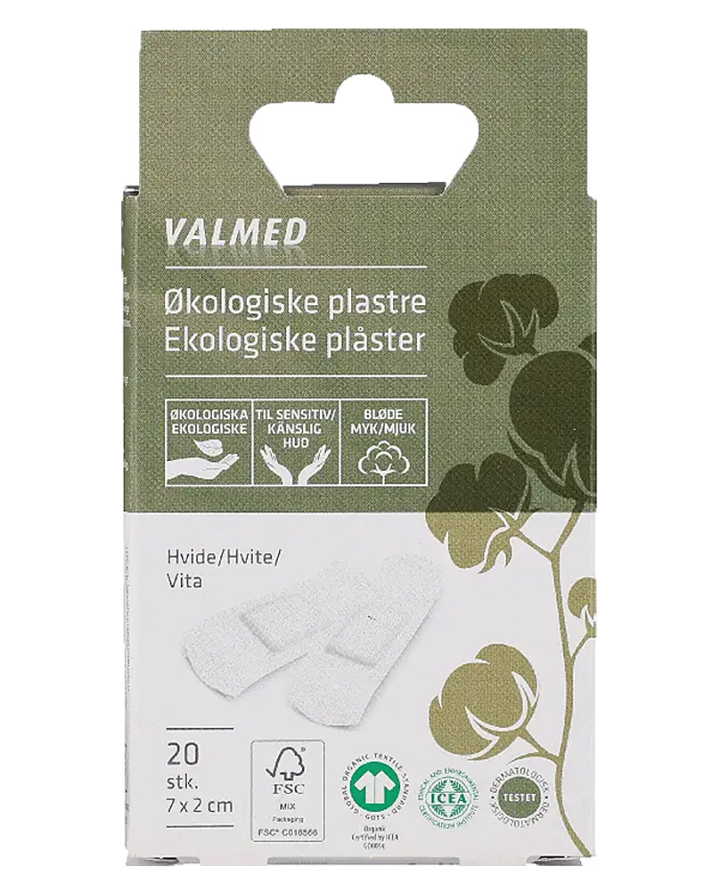 Valmed Økologiske Plastre 20 Stk Health & Beauty Care First Aid Medical Tape Bandages Beautycos