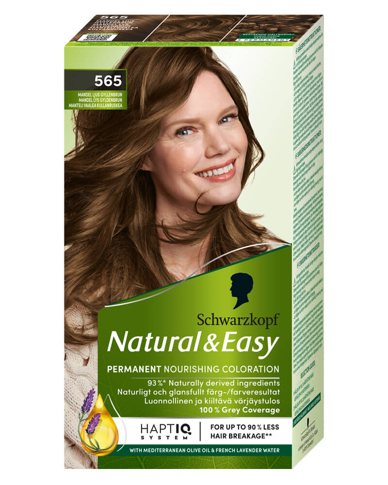 Schwarzkopf Natural Easy 565 Almond Light Golden Brown 60 ML Health & Beauty Personal Care Hair Color Beautycos