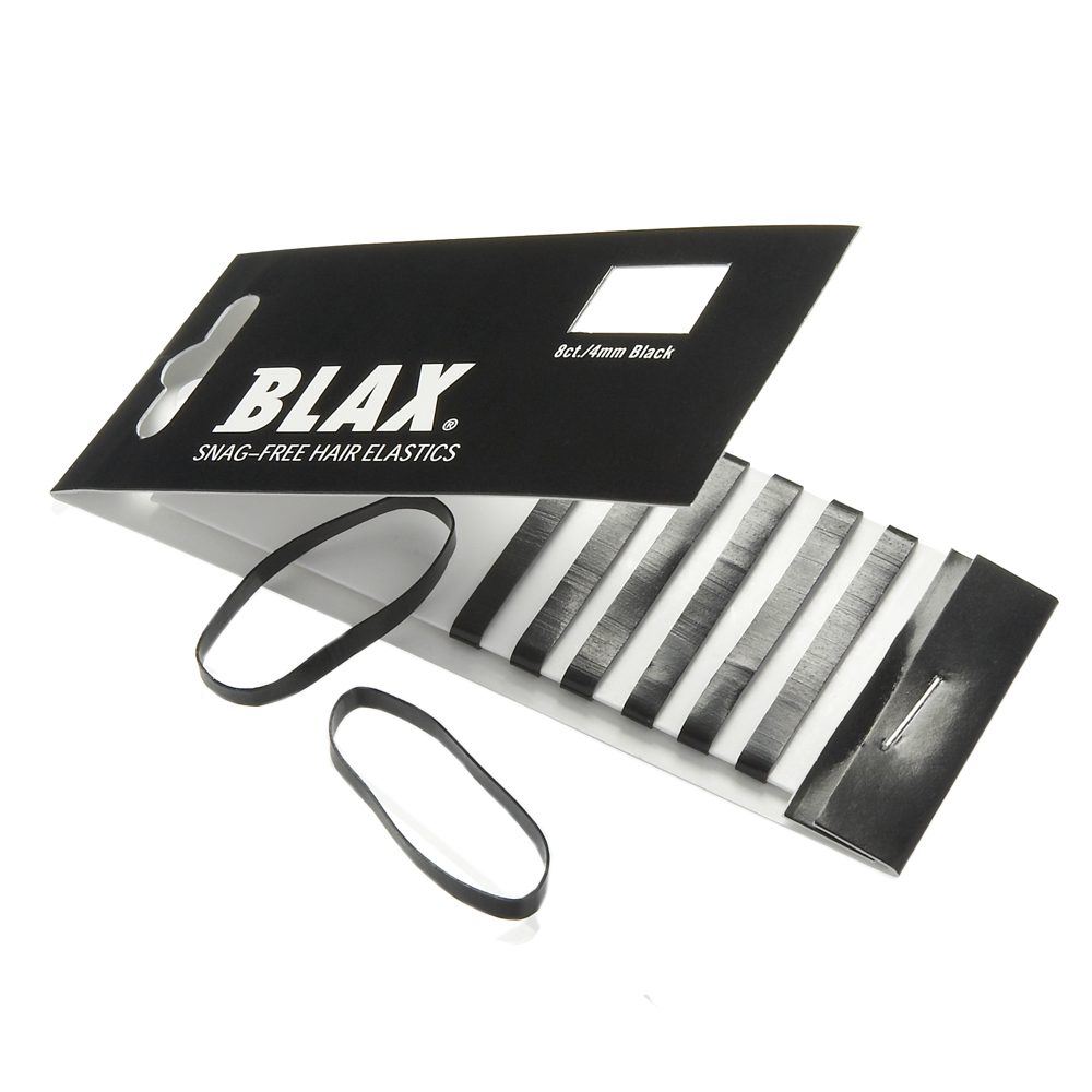 Blax - Snag-Free Hår Elastikker Sort 4Mm 8 Stk Apparel & Accessories Clothing Hair Ponytail Holders Beautycos