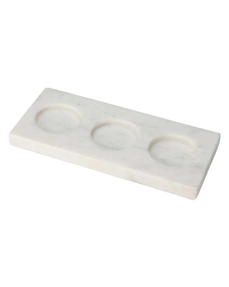 Excellent Houseware Marble Tealight Holder White 18 X 8 CM Home & Garden Beautycos