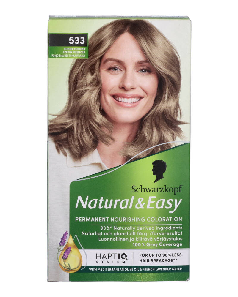 Schwarzkopf Natural Easy 533 Nordisk Askeblond 60 ML Health & Beauty Personal Care Hair Color Beautycos