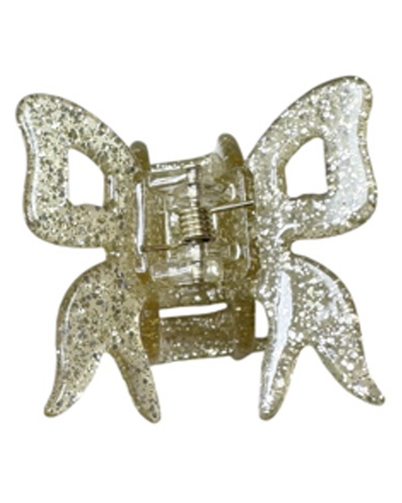 Pico Petit Arc Bow Claw Gold Glitter Apparel & Accessories Clothing Hair Pins Claws Clips Beautycos