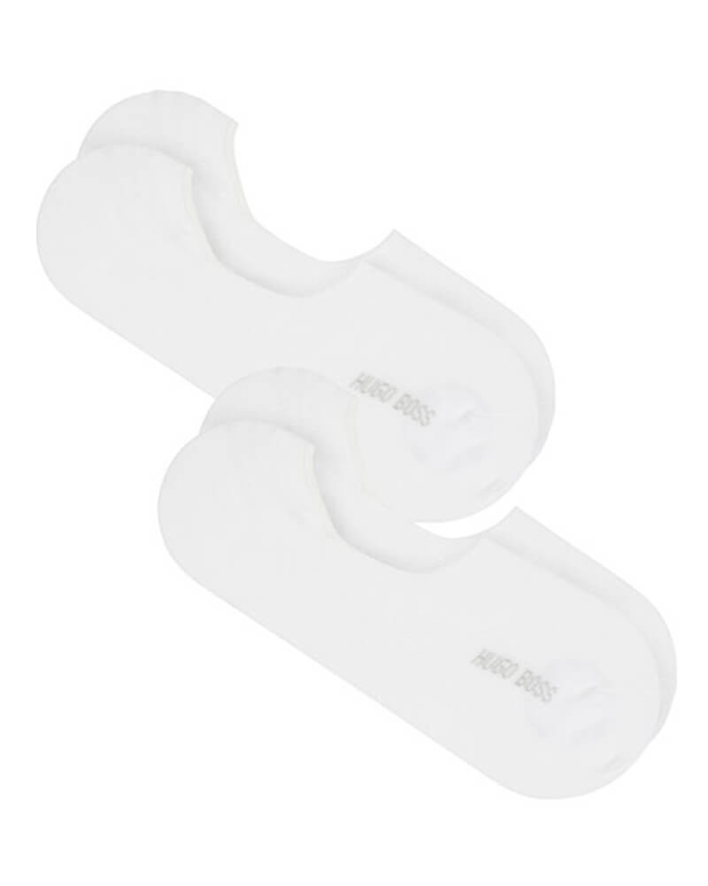 Boss Hugo 2-Pack Shoeliner Finest Soft Cotton White Str 45-46 2 Stk Apparel & Accessories Clothing Underwear Socks Beautycos