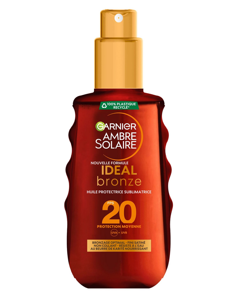 Garnier Ambre Solaire Ideal Bronze Tan Enhancing Protection Oil Spf20 150 ML Health & Beauty Personal Care Cosmetics Skin Tanning Products Beautycos