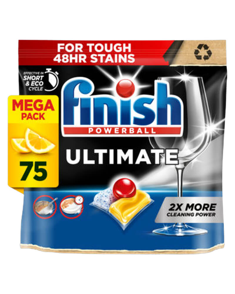 Finish Ultimate Deep Clean Shine Dishwasher Tablets Lemon (Pack 75) 75 Stk Home & Garden Household Supplies Cleaning Products Dish Detergent Soap 