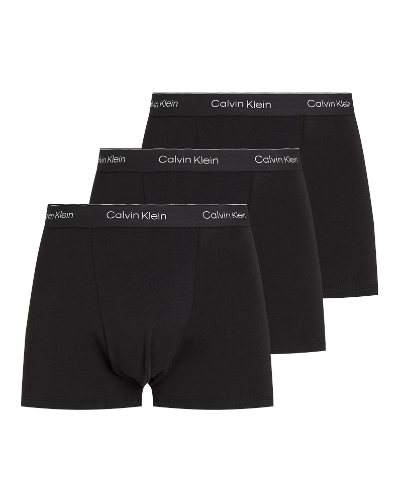 Calvin Klein Icon Cotton Stretch Relaxed Fit Trunks 3-Pack Sort Xs Apparel & Accessories Clothing Underwear Socks Beautycos