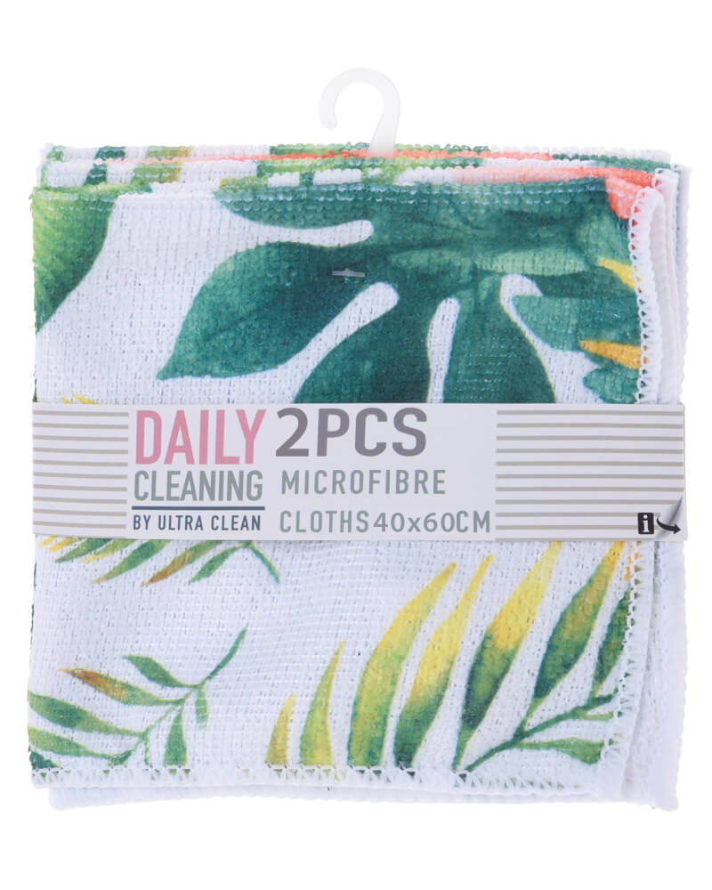 Ultra Clean Mikrofiberklude Blomster (U) 2 Stk Home & Garden Household Supplies Cleaning Shop Towels General-Purpose Cloths Beautycos