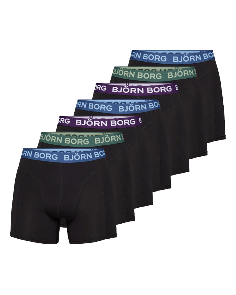 Björn Borg Cotton Stretch Shorts 7-Pack Str L 7 Stk Apparel & Accessories Clothing Underwear Socks Beautycos