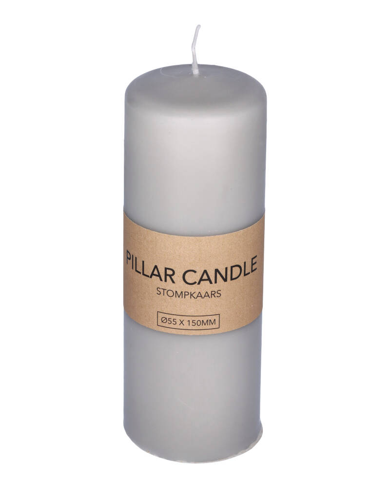 Excellent Houseware Pillar Candle Grey 55 X 150 MM Home & Garden Beautycos