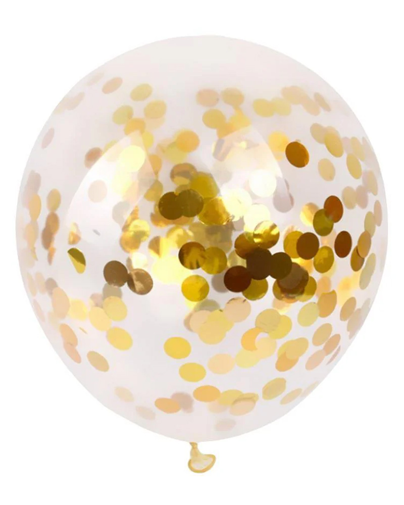 Excellent Houseware Balloons With Gold Confetti 10 Stk Arts & Entertainment Party Celebration Supplies Beautycos