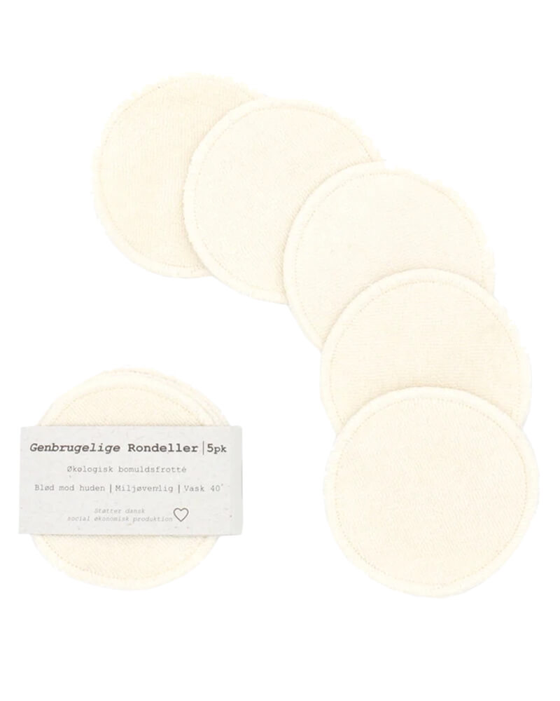Pargaard Genbrugelige Rondeller Naturhvid 5 Stk Health & Beauty Personal Care Cotton Balls Beautycos