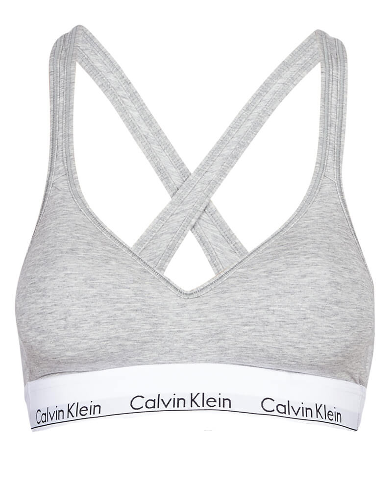 Calvin Klein Bralette Lift Grey - L Apparel & Accessories Clothing Underwear Socks Bras Beautycos
