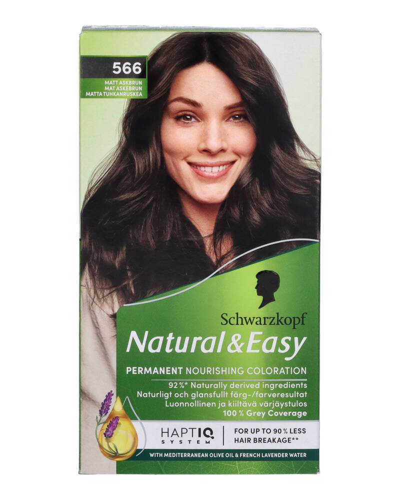 Schwarzkopf Natural Easy 566 Mat Askebrun 60 ML Health & Beauty Personal Care Hair Color Beautycos