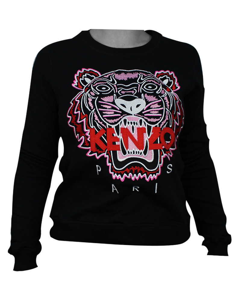 Kenzo Tiger Womans Sweatshirt Red S Apparel & Accessories Clothing Shirts Tops Beautycos