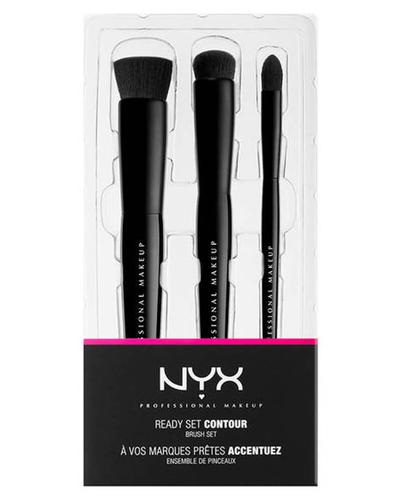 Nyx Ready Set Contour Brush 3 Stk Health & Beauty Personal Care Cosmetics Cosmetic Tools Makeup Brushes Beautycos