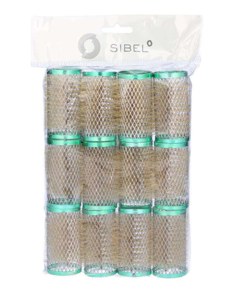 Sibel Metal Roller Green 32Mm Ref P001337 12 Stk Health & Beauty Personal Care Hair Styling Tools Curlers Beautycos