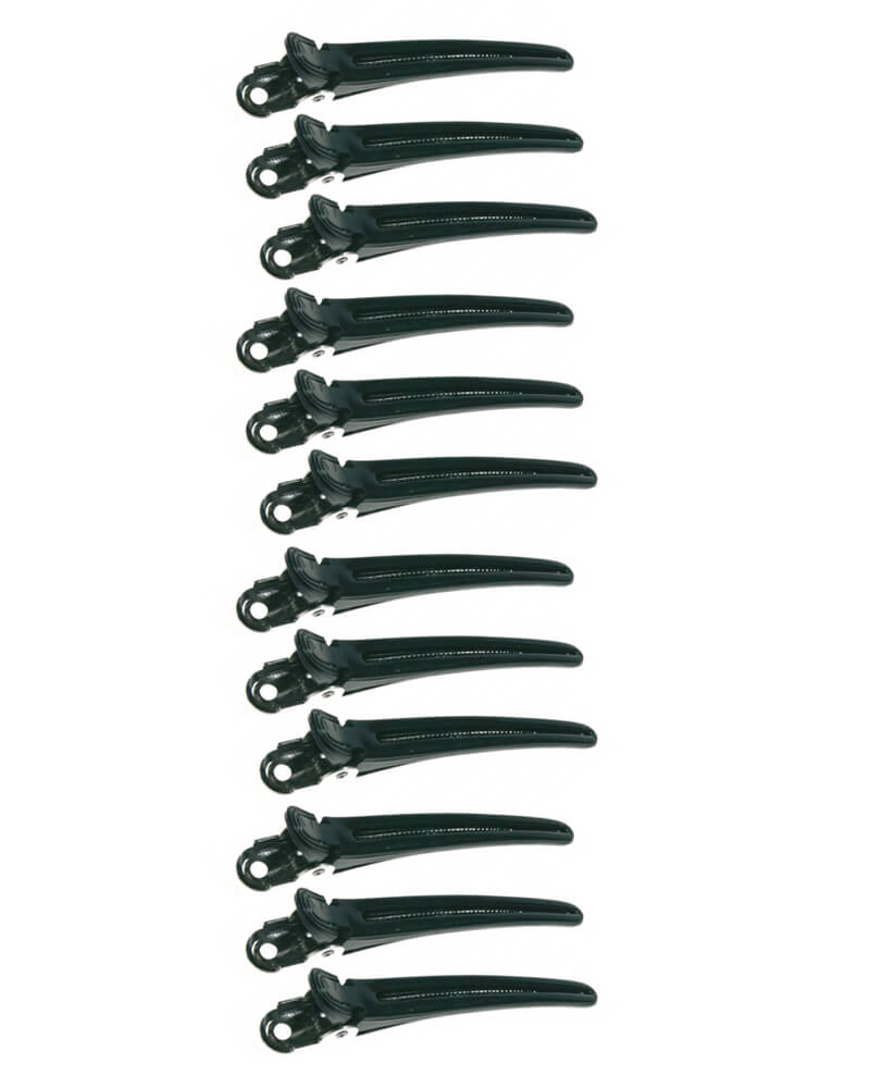 Sibel Hårklemmer 10Cm - Ref P000453 Black 12 Stk Apparel & Accessories Clothing Hair Pins Claws Clips Beautycos