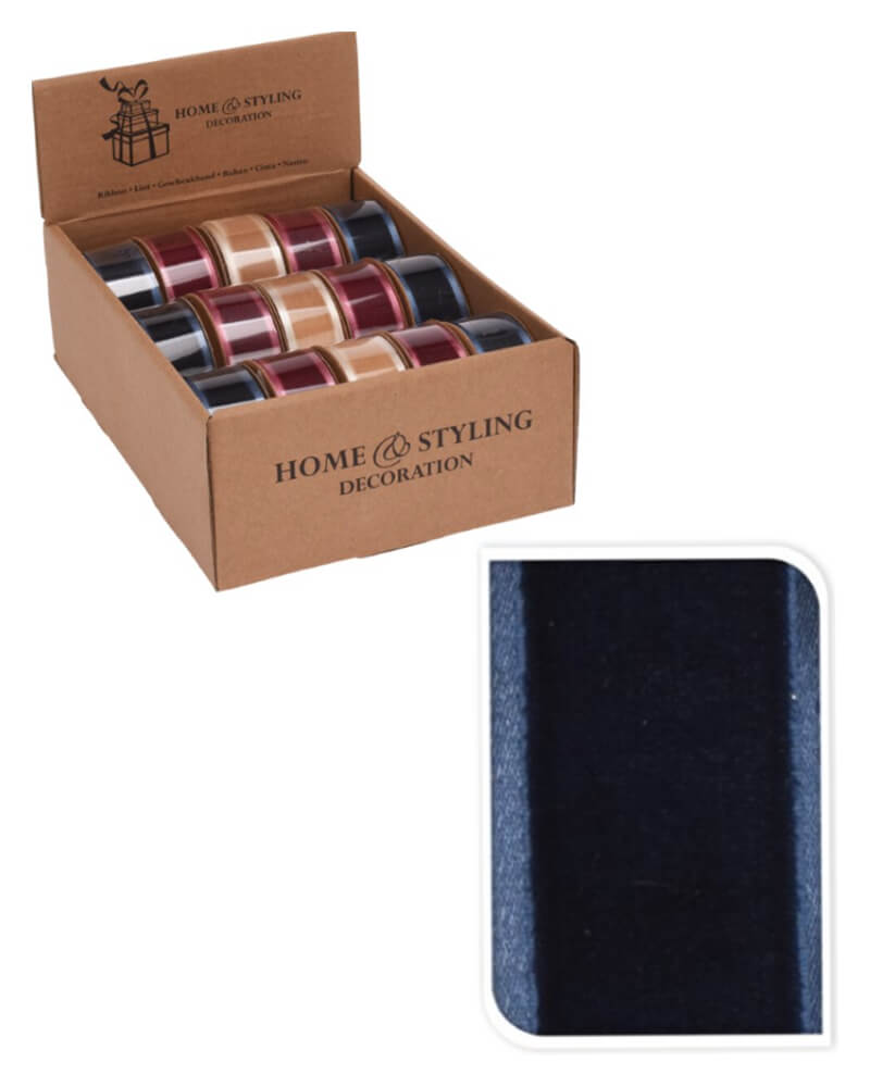 Excellent Houseware Ruban Velours Bleu Arts & Entertainment Party Celebration Gift Giving Wrapping Beautycos