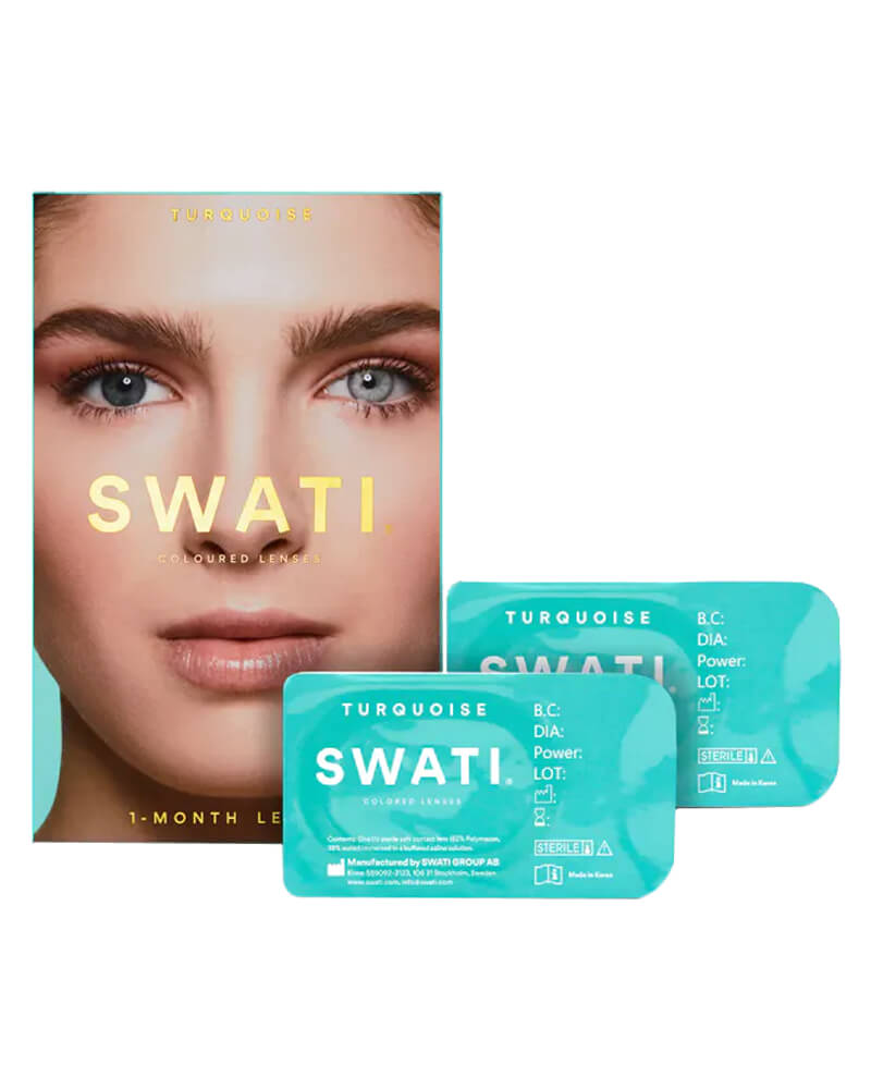 Swati Cosmetics 1 Måneds Kontaktlinser Turquoise Health & Beauty Personal Care Makeup Eye Beautycos