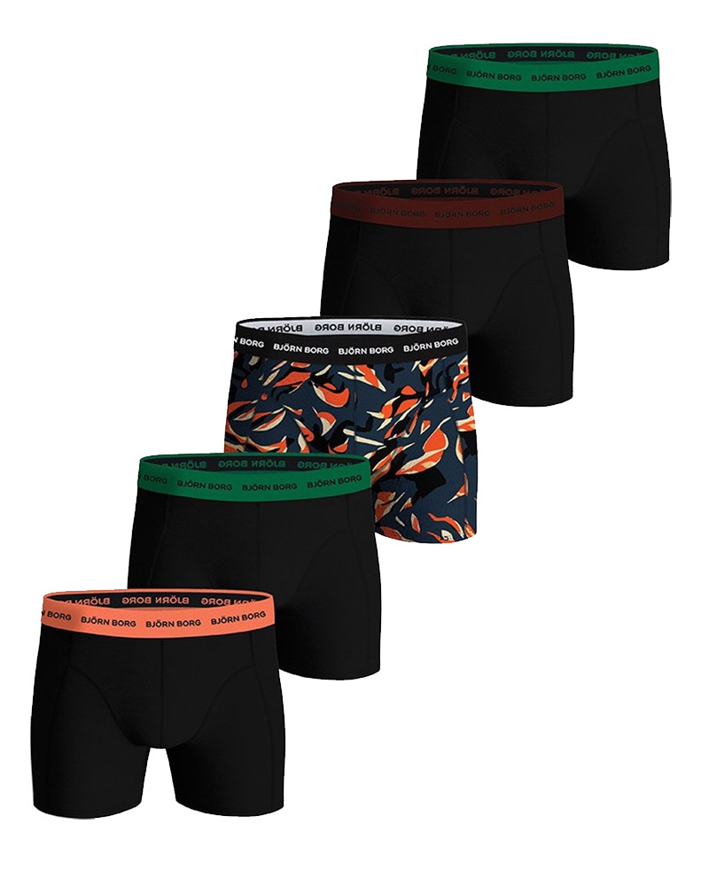Björn Borg Cotton Strech Short 5-Pack Str L 5 Stk Apparel & Accessories Clothing Underwear Socks Beautycos