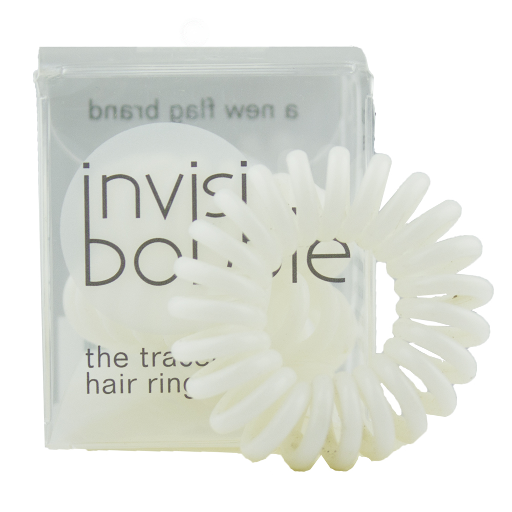 Invisibobble - White 3 Stk Apparel & Accessories Clothing Hair Ponytail Holders Beautycos