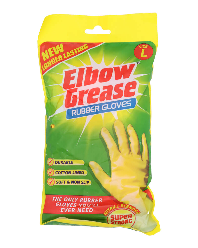 Elbow Grease Rubber Gloves 1 Stk Home & Garden Household Supplies Cleaning Beautycos