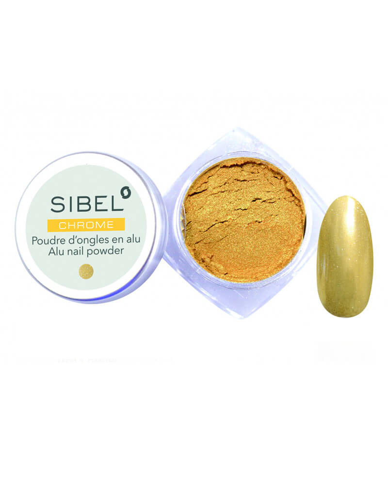 Sibel Chrome Alu Nail Powder Gold Ref 6109040 Health & Beauty Personal Care Cosmetics Art Kits Accessories Beautycos