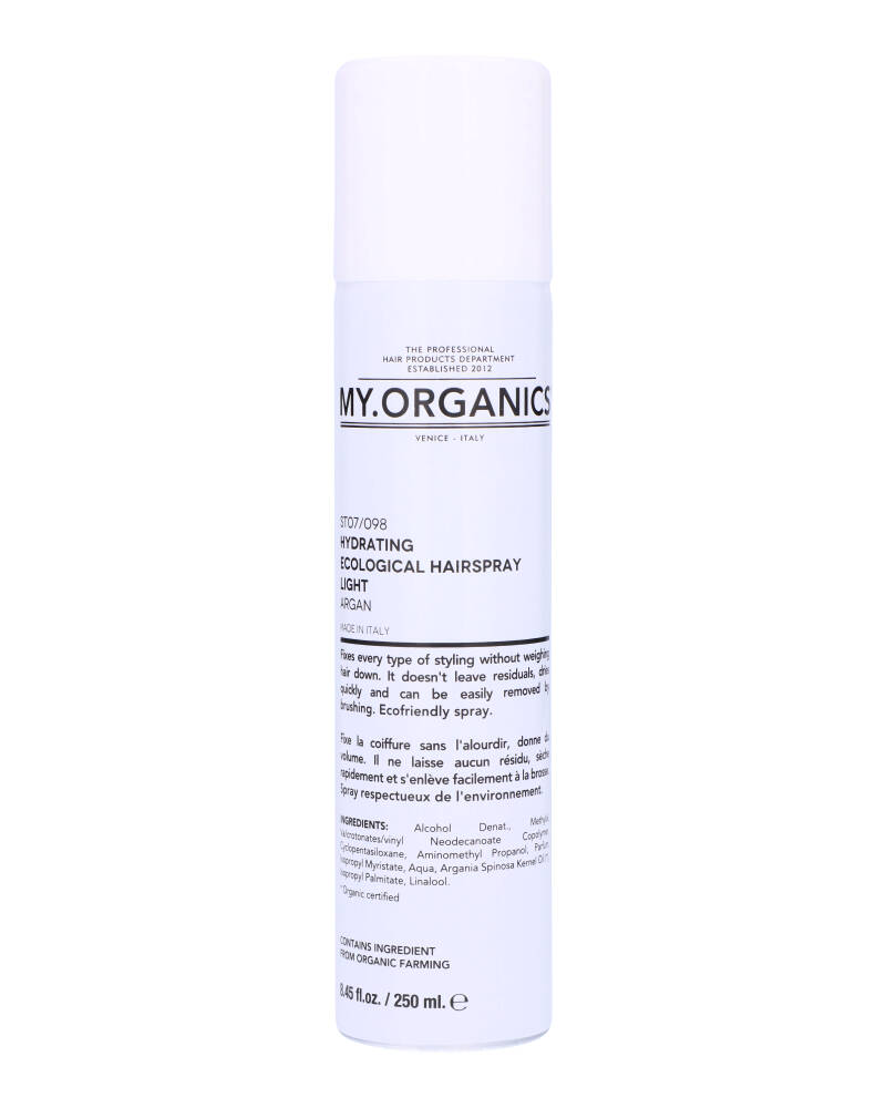 My Organics The Organic Hydrating Ecological Hairspray Light 250 ML Health & Beauty Personal Care Hair Styling Products Beautycos