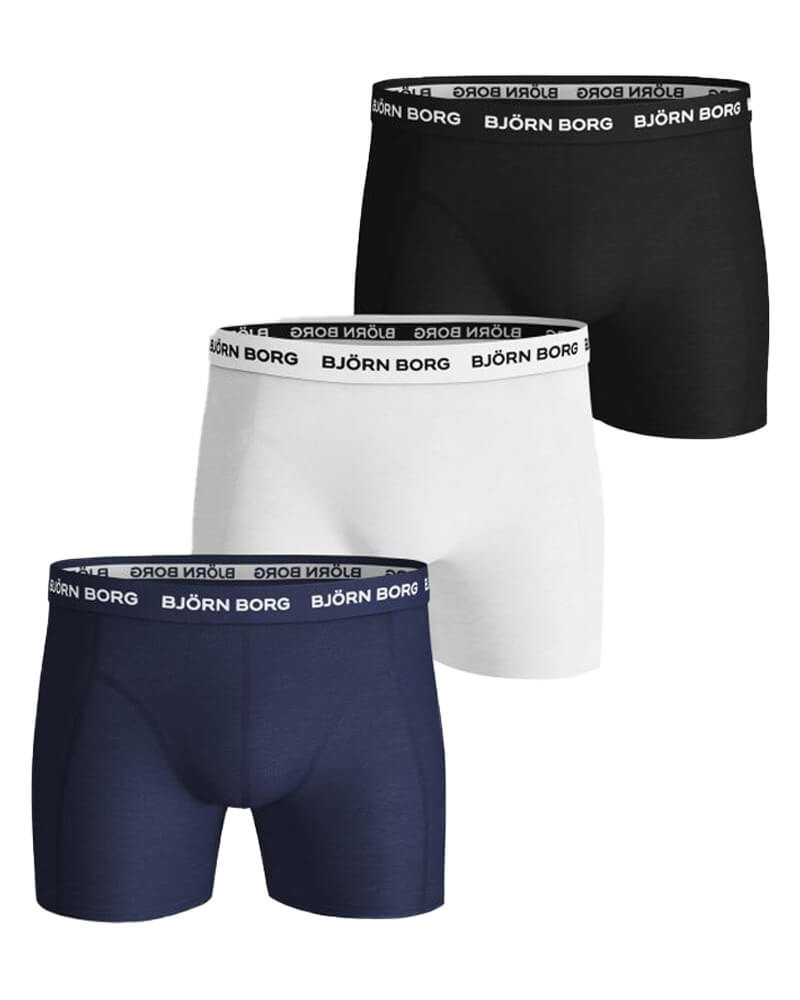 Björn Borg Essential 3-Pack Cotton Stretch Shorts - Str Xxl 3 Stk Apparel & Accessories Clothing Underwear Socks Beautycos