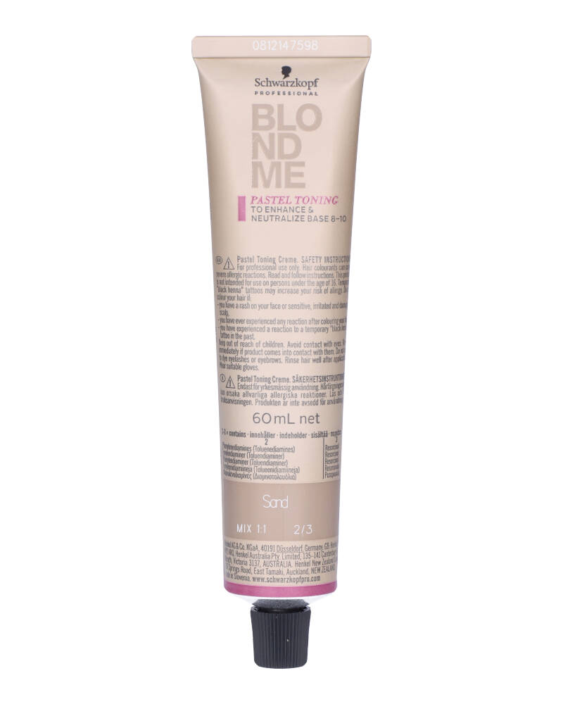 Schwarzkopf Blondme Blonde Toning Sand 60 ML Health & Beauty Personal Care Hair Color Beautycos