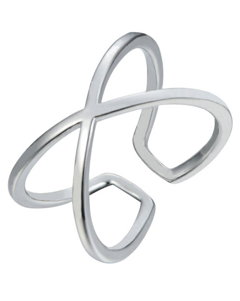 Everneed Emma Krydsring Sølvfarvet (U) Apparel & Accessories Jewelry Beautycos