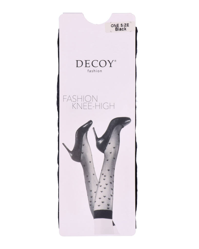 Decoy Fashion Knee-High One Size Black With Stars Apparel & Accessories Clothing Underwear Socks Beautycos