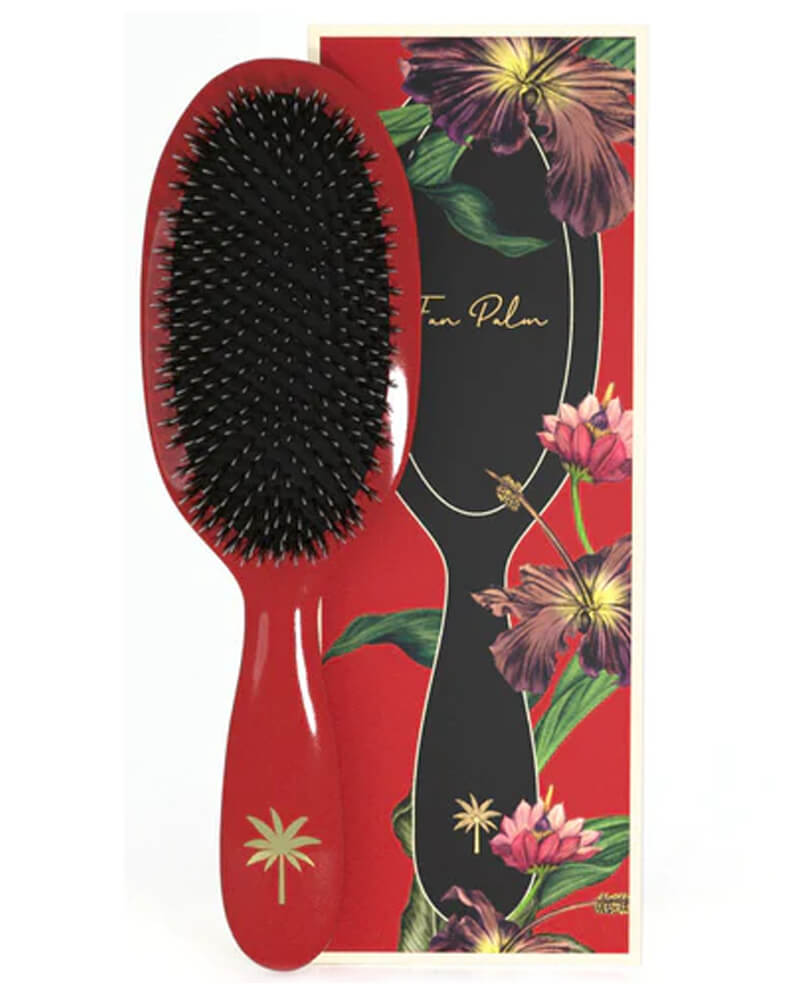 Fan Palm Hair Brush Red Poppy Medium Health & Beauty Personal Care Styling Tools Combs Brushes Beautycos