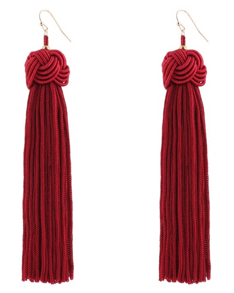 Everneed Maliva Tassel Bordeaux (U) Apparel & Accessories Jewelry Beautycos