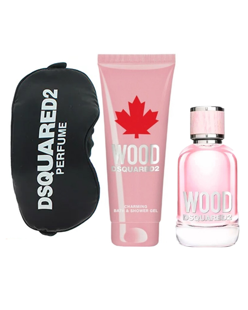 Dsquared2 Wood For Her Edt Set 50 ML Arts & Entertainment Party Celebration Gift Giving Wrapping Boxes Tins Beautycos