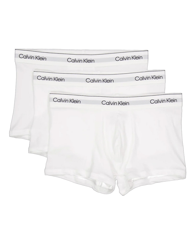 Calvin Klein Modern Cotton Extra-Soft Stretch Trunk 3-Pack Hvid L Apparel & Accessories Clothing Underwear Socks Beautycos