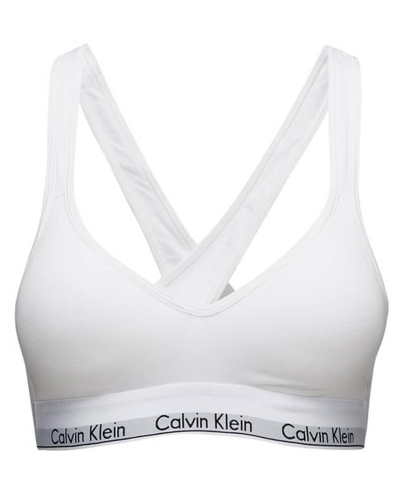 Calvin Klein Bralette Lift White - L Apparel & Accessories Clothing Underwear Socks Bras Beautycos