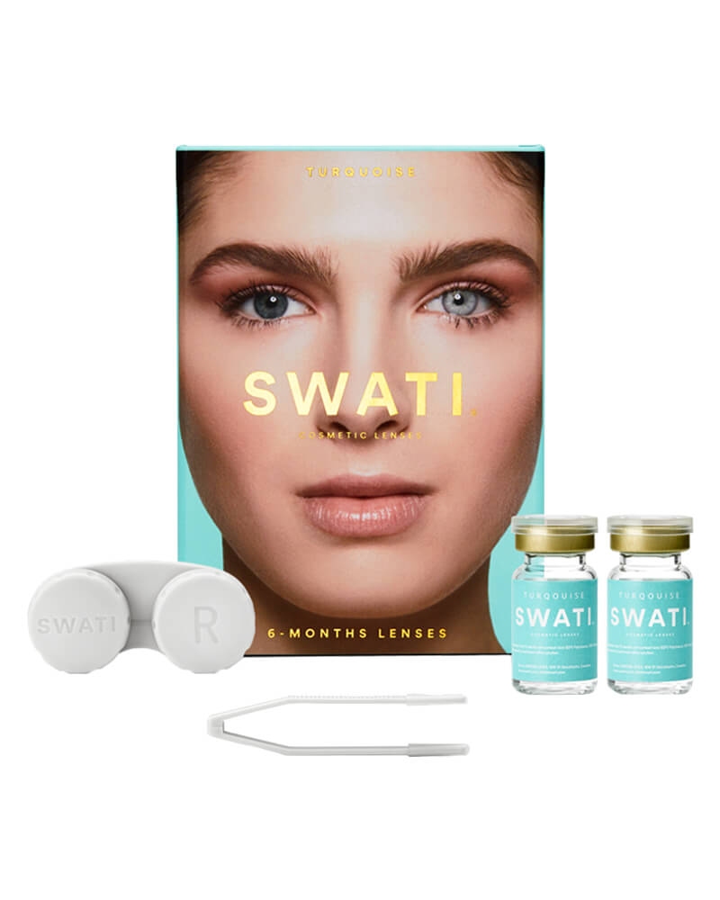Swati Cosmetics 6 Måneders Kontaktlinser Turquoise Health & Beauty Personal Care Makeup Eye Beautycos