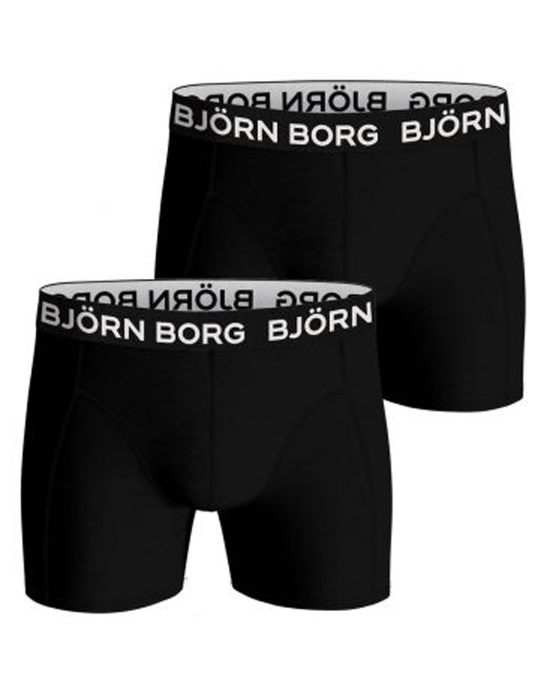 Björn Borg Bamboo Cotton Blend Boxer 2-Pack Black Str L 2 Stk Apparel & Accessories Clothing Underwear Socks Beautycos