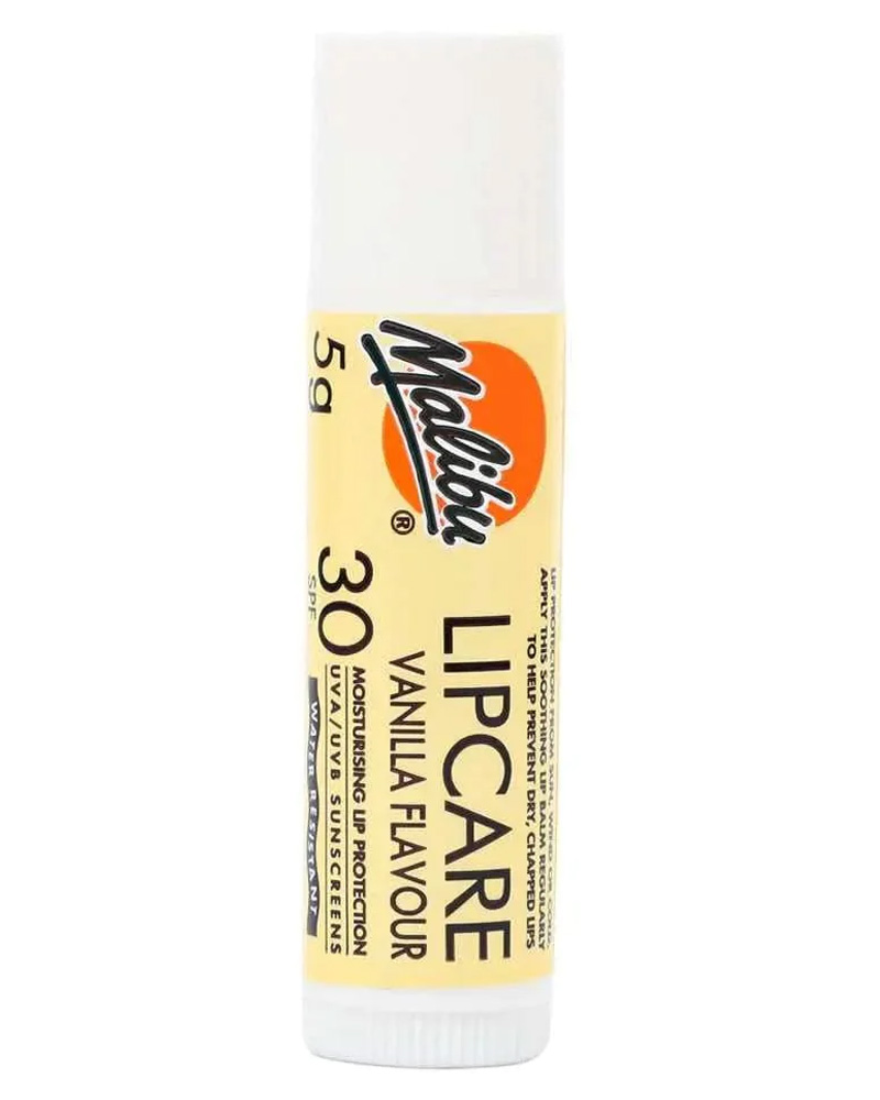 Malibu Suncare Lip Balm Vanilla Spf 30 (F) 4 G Health & Beauty Personal Care Cosmetics Skin Balms Treatments Beautycos