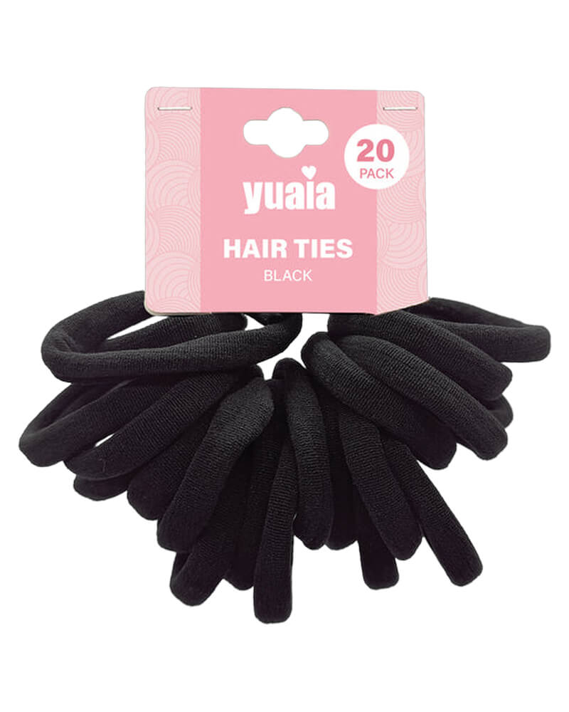 Yuaia Hair Ties Black 20 Stk Apparel & Accessories Clothing Ponytail Holders Beautycos