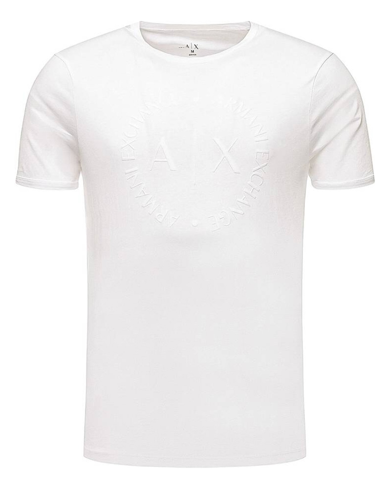 Armani Exchange Men T-Shirt Hvid Str XL Apparel & Accessories Clothing Shirts Tops Beautycos