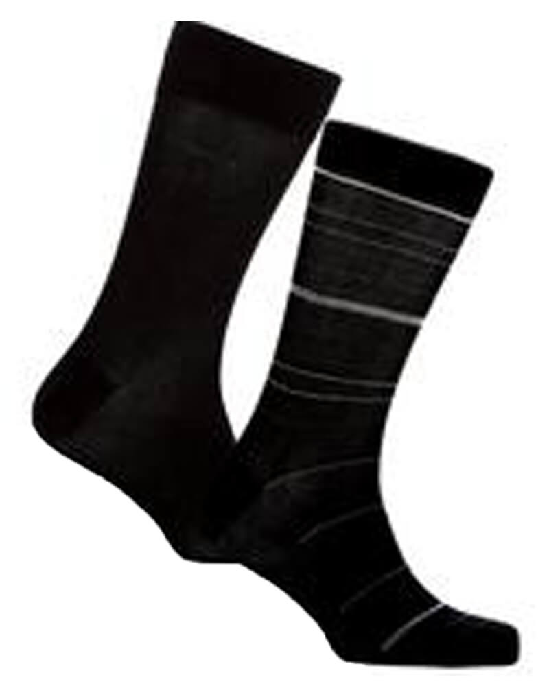 Boss Hugo Strømper Str 39-42 - Multi Stripes 2 Stk Apparel & Accessories Clothing Underwear Socks Beautycos