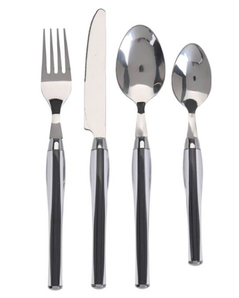 Excellent Houseware Cutlery Black 24 Stk Home & Garden Kitchen Dining Beautycos