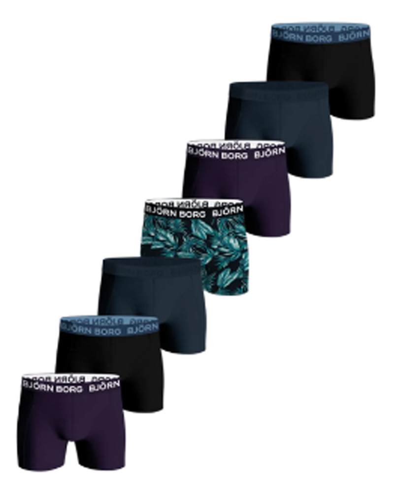Björn Borg Cotton Stretch Shorts 7-Pack Str Xxl 7 Stk Apparel & Accessories Clothing Underwear Socks Beautycos