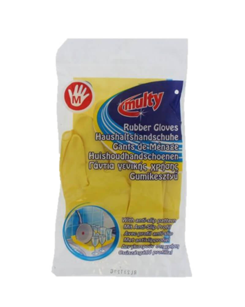 Multy Rubber Gloves Yellow Home & Garden Household Supplies Cleaning Beautycos