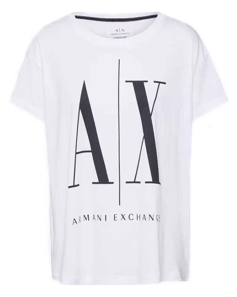 Armani Exchange Icon Period Femme T-Shirt Blanc S Apparel & Accessories Clothing Shirts Tops Beautycos