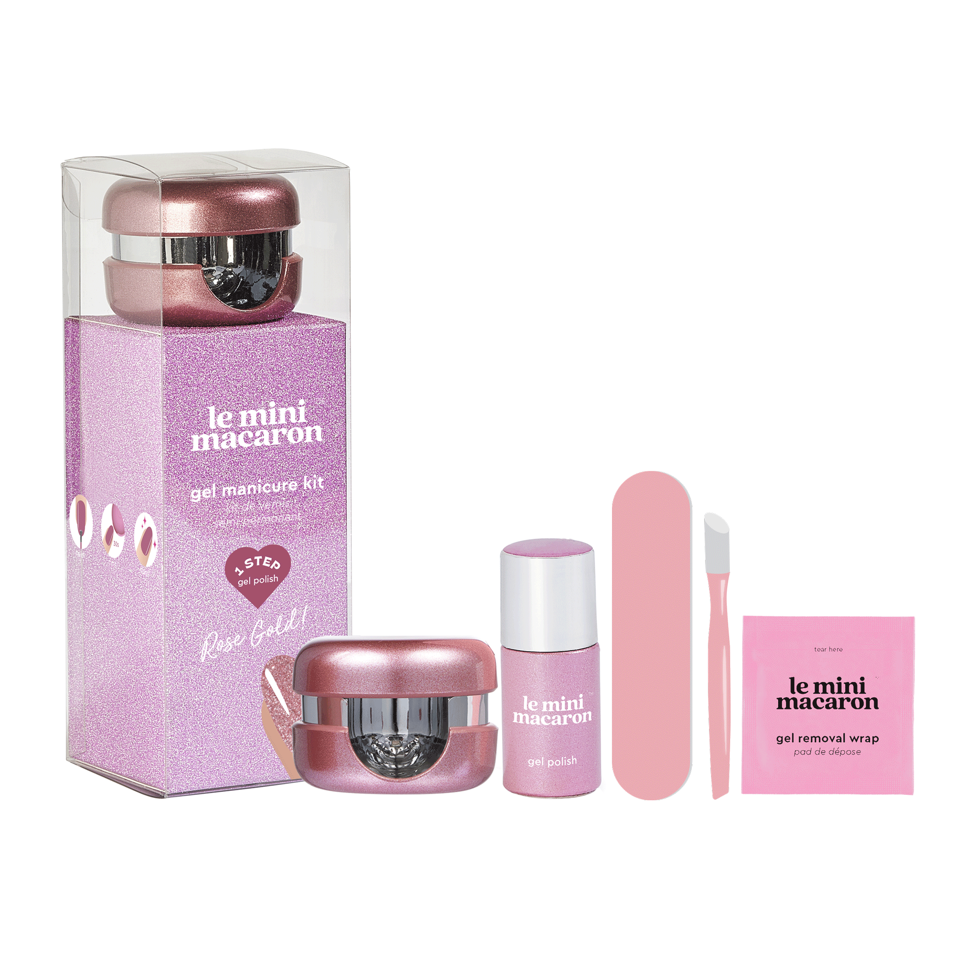 Le Mini Macaron Gel Manicure Kit Rose Gold (U) 10 ML Arts & Entertainment Party Celebration Gift Giving Wrapping Boxes Tins Beautycos
