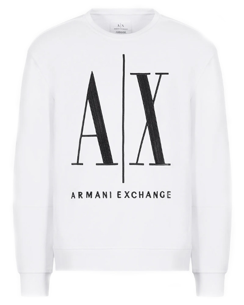 Armani Exchange Man Sweatshirt White XL Apparel & Accessories Clothing Shirts Tops Beautycos