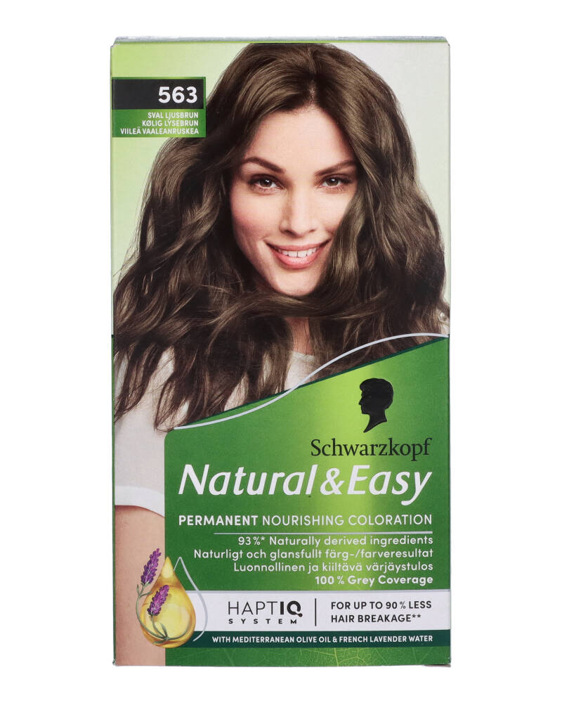 Schwarzkopf Natural Easy 563 Kølig Lysebrun 60 ML Health & Beauty Personal Care Hair Color Beautycos